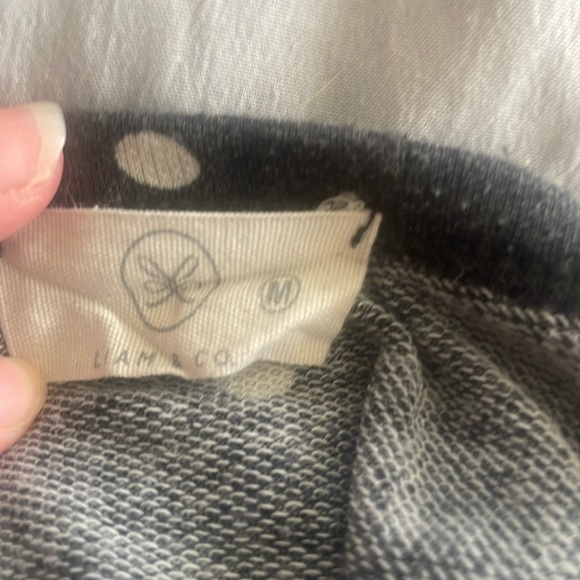 Liam & Co. polka dot gray midi casual dress, size M - Picture 5 of 6